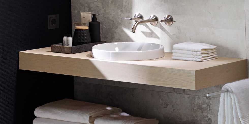 Накладная раковина на столешницу — украшение ванной комнаты