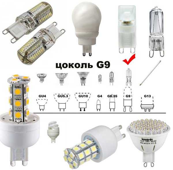 Виды ламп по типу, размеру цоколей, мощности, назначению, особенностям применения