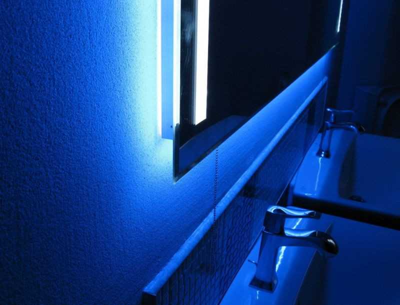 Подсветка в ванной: монтаж