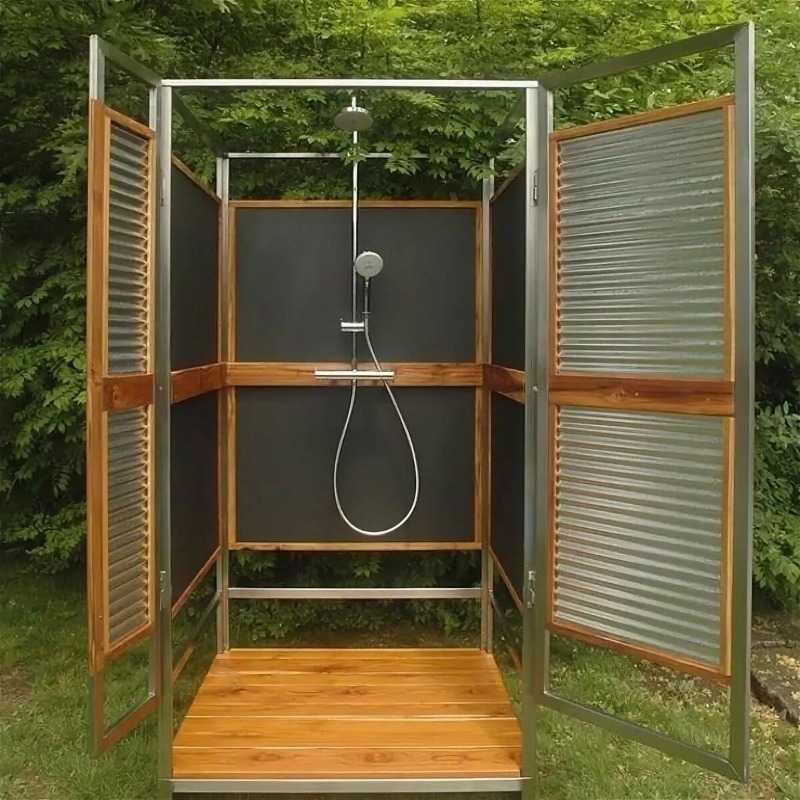 Летний душ с подогревом своими руками: инструктаж по строительству