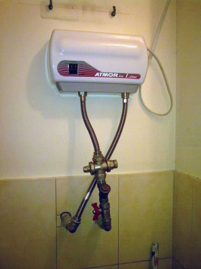 Установка проточного водонагревателя: инструкция + фото