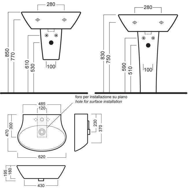 Стандартная высота установки умывальника и зеркал от пола в туалете и ванной