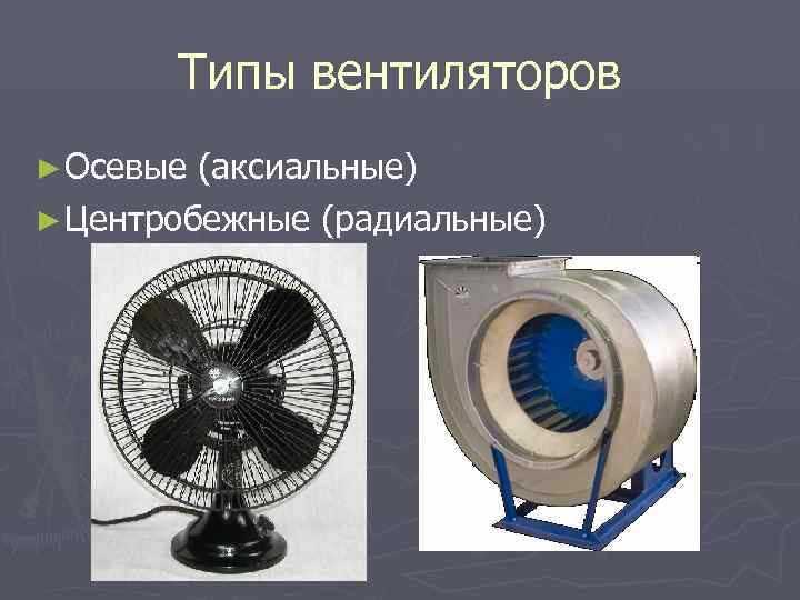 Какие бывают виды вентиляторов: классификация и характеристика