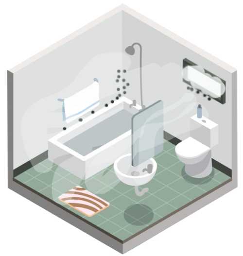 Принудительная вентиляция в ванной комнате и туалете