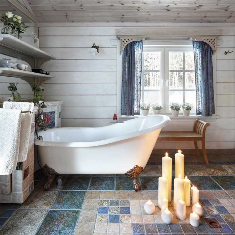 Ванная комната в деревянном доме — правила обустройства и отделки