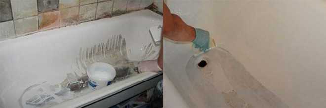 Восстановление эмали ванны: чем заделать скол эмали и другие повреждения на ванной