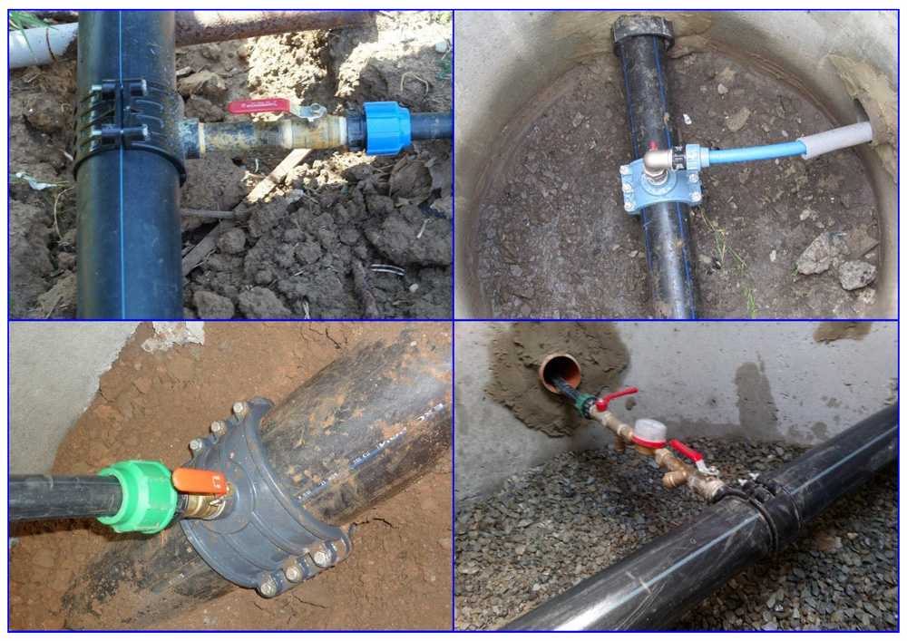 Как сделать врезку в пластиковую трубу водопровода. как производится врезка в существующий водопровод под давлением