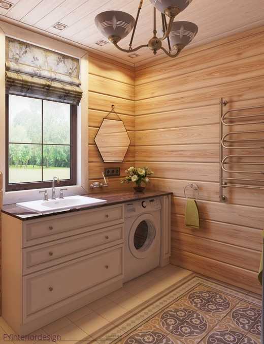 Ванные комнаты в деревянном доме