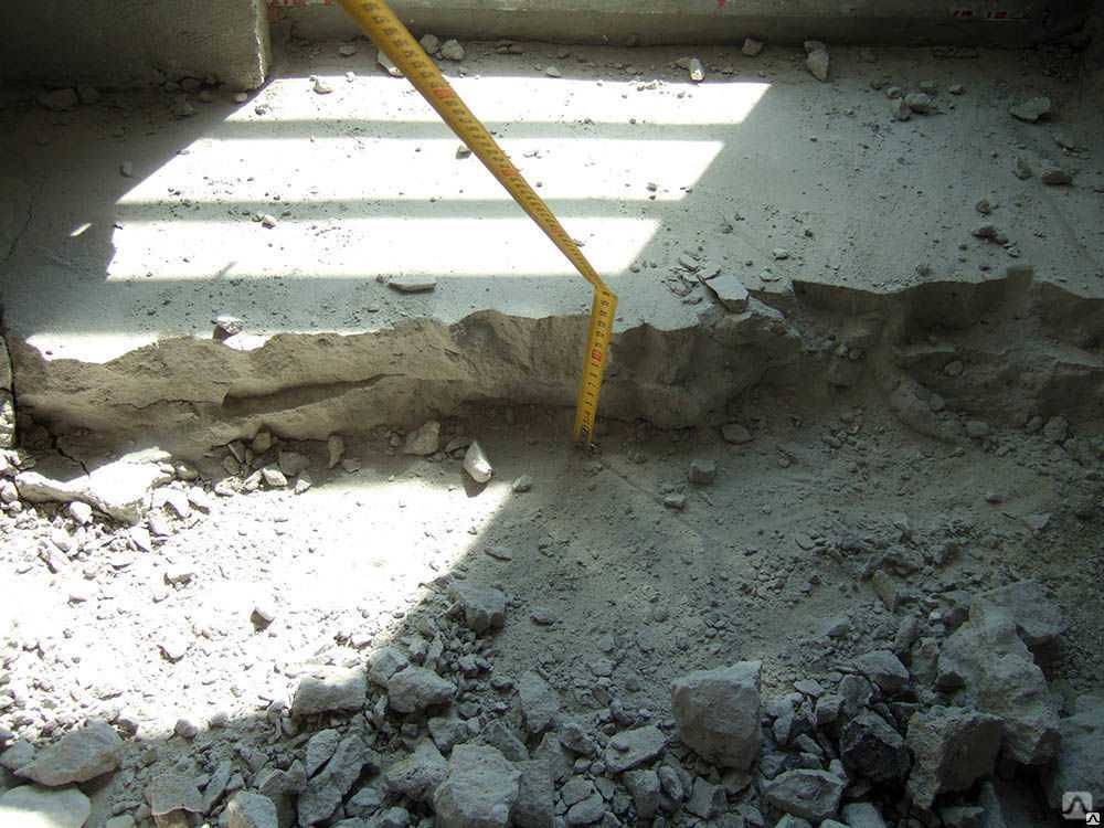 Разборка цементно-песчаной стяжки: инструкция по демонтажу и его особенности