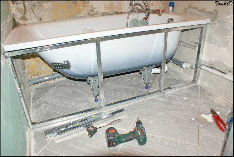 Раздвижной экран под ванну: пошаговый инструктаж по сборке заводской конструкции + советы умельцам