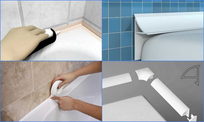 Чем и как заделать стык между ванной и стеной: способы заделки маленьких, средних и больших щелей, советы