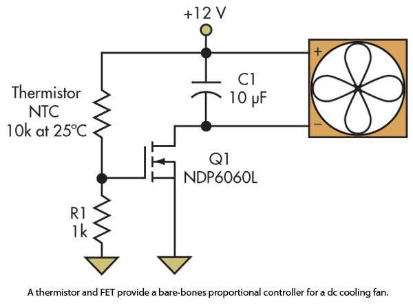Как сделать простой регулятор оборотов, скорости вращения для компьютерного вентилятора, кулера, маломощного электродвигателя постоянного тока